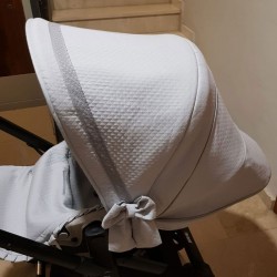 Capota Jane Muum 2018 - 2022 Piqué Rombos Gris con Puntilla