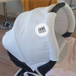 Capota Jane Transporter Piqué Blanco