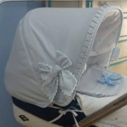 Capota Bebecar Ip Op Gris y Blanca