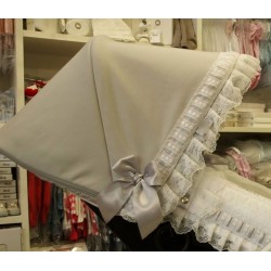 Capota Bugaboo Camaleón Extensible Gris Pasacinta y puntilla