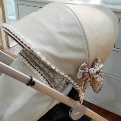 Capota Polipiel Con Tejido Estampado varios colores