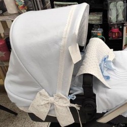 Capota Asalvo Wimi Capazo Azul Celeste y Blanco