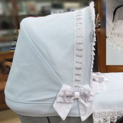 Capota Bebecar Top City Piqué Celeste y Pasacinta cinta gris