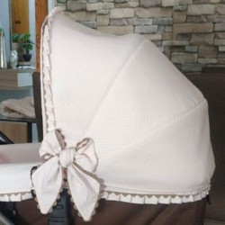 Capota Jane Micro Capazo Rosa con piculina cámel