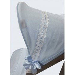 Capota Bebecar Spot Celeste pasacinta blanco