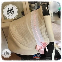 Capota Jane Matrix Light 2 Piqué arena, cinta rosa