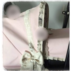 Capota Bugaboo Camaleón Extensible Polipiel Rosa y Lazos