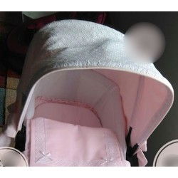 Capota Bugaboo Camaleón Bastista Blanca Piqué Rosa