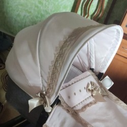 Capota Capazo JANE Micro Rosa puntilla cámel