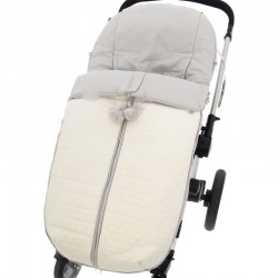 Saco Silla Universal Md 655T Ecopiel A - Blanco/Gris