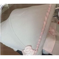 Funda Capota Silla Jane Rider Piqué Nápoles Gris y Rosa