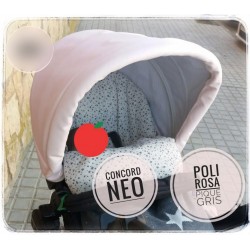 Capota Concord Neo Polipiel Blanca Piqué Gris