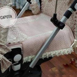 Funda Colcha Cubrepies Capazo Opción Saco (Bebecar, Bugaboo, Jane) rosa empolvado y otros