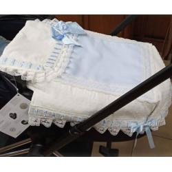 Funda Colcha Cubrepies Capazo Opción Saco (Bebecar, Bugaboo, Jane), azul y otros
