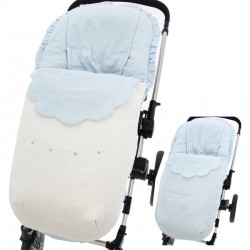 SACO SILLA 08-175 - Blanco/Celeste