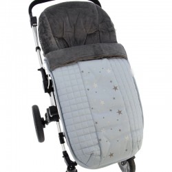 Saco Silla Universal Bebecar, Bugaboo, Jane, Chicco, Etc. 08-820 Pelo Celeste Empolvado