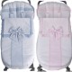 Saco Silla Bebecar BX3, Bugaboo, Bebecar, Universal 02-127 Puntilla Azul o Rosa con Piqué (Blanco, azul, rosa, etc)