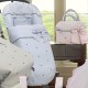 Saco Silla Babyhome VidaPlus, Bugaboo, Bebecar, Universal 02-202 Piqué Azul, Rosa, Gris, Cámel, Crema con Bodoques