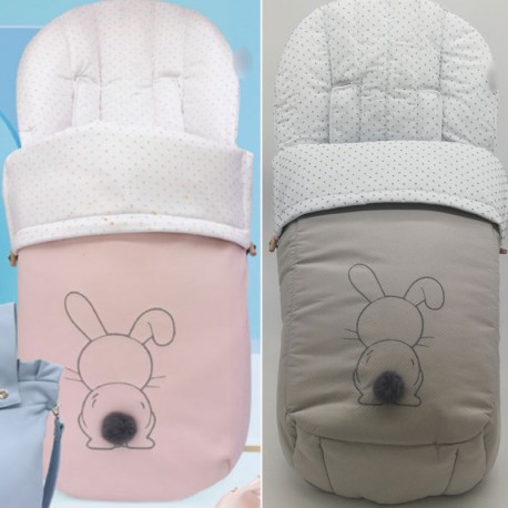 Saco Silla Recaro Lexa, Bugaboo, Bebecar, Universal 02-220 Polipiel Plumeti Rosa, Gris, Etc. Pompón