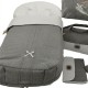 Saco Silla Maxi-Cosi Adorra Leona, Bugaboo, Bebecar, Universal 02-234 Loneta Gris y Plumeti