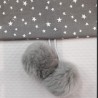 Combinación Estrellas y Piqué Gris con Pompón