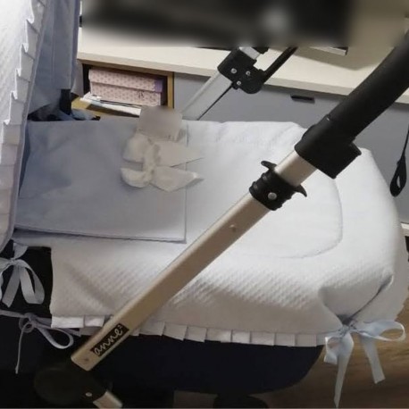 Colcha Capazo Opción Saco Bebecar I-top, Bugaboo, Jane, Universal azul y otros sin decoración