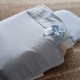 Colcha Capazo Opción Saco Bebecar Stylo Class, Bugaboo, Jane, Plumeti Celeste con Blanco y Otros