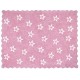 Alfombra Infantil Juvenil Rosa Ondas Estrellas Blancas 100% Algodón Medidas 120x160