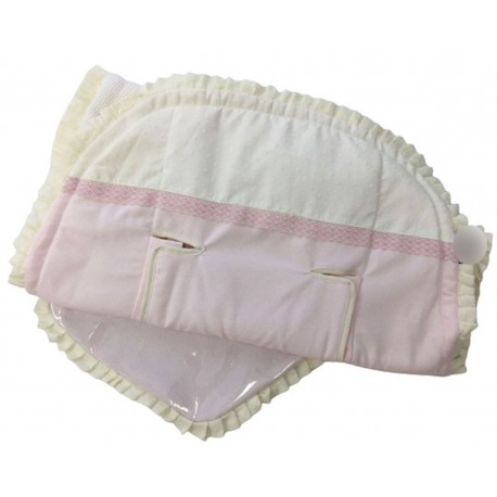 Funda Silla Casual Play Optim, Jane, Bugaboo, Universal 02-225 Plumeti Beige, Entredos rosa o azul, Piqué Varios Colores