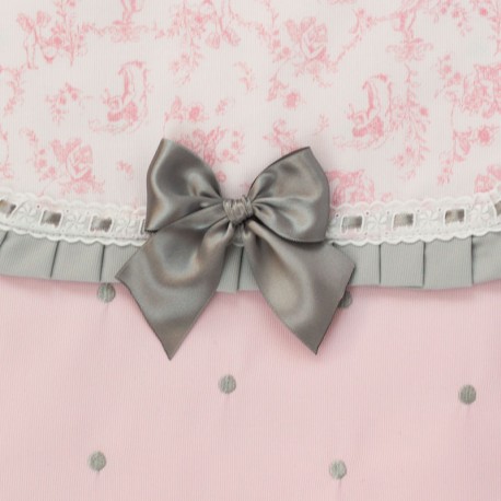 Piqué Canutillo Rosa / Toile de Jouy Ángeles Rosa