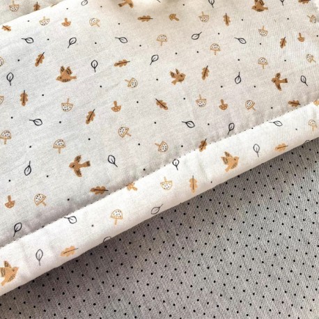 Estampado Motivos Variados / Gris Puntos Oscuros