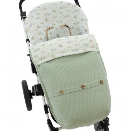 Saco Silla Bebecar, Universal, Bugaboo, Gemelar Gris Estrellas 07-1007