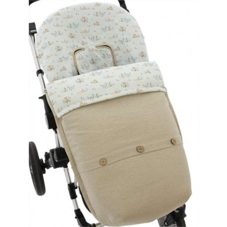 Saco Silla Arrue Nano, Bugaboo, Jane, Gemelar Impermeable con Pelo Arena 05-1007